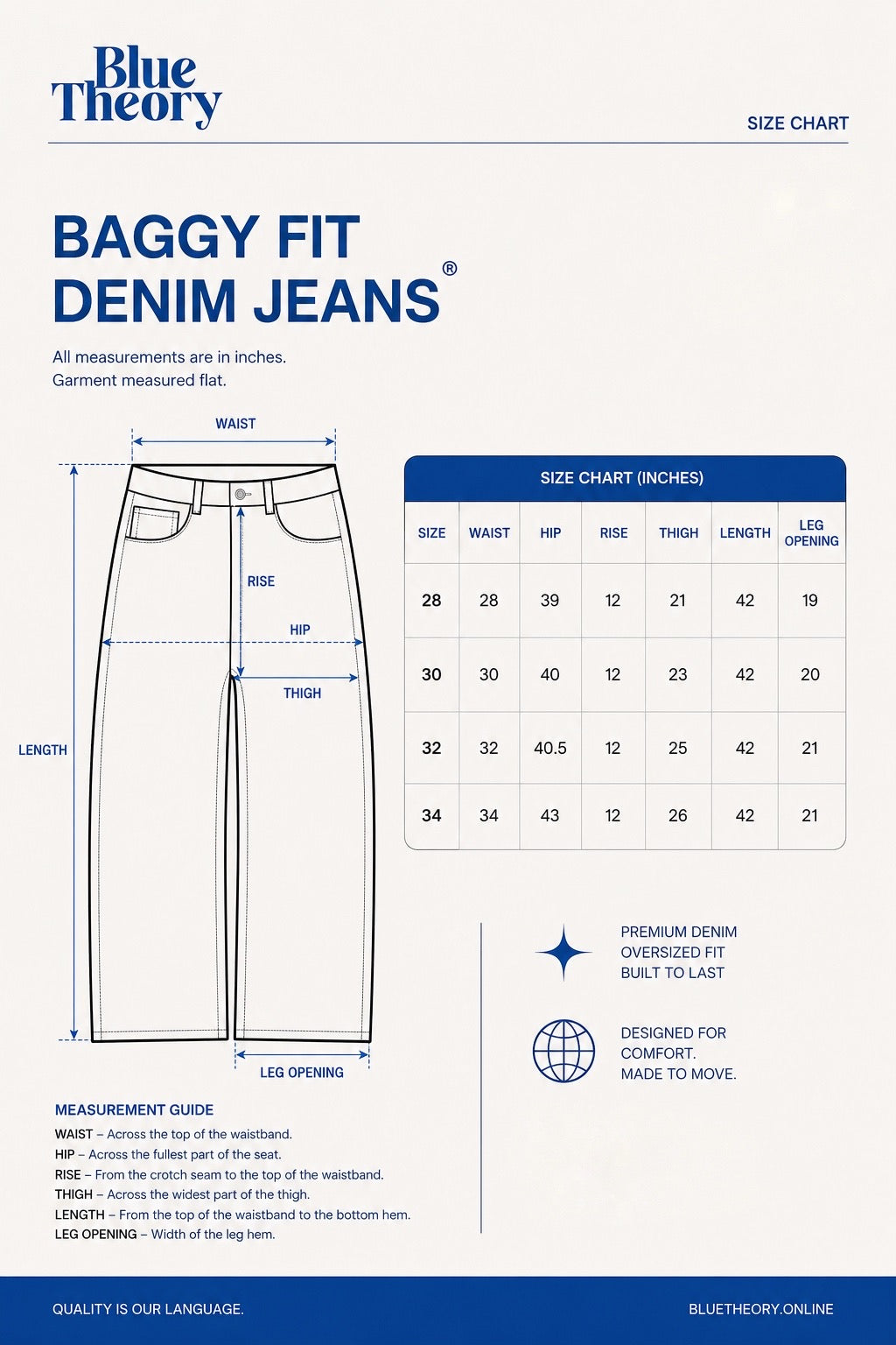 DEEP BLUE BAGGY