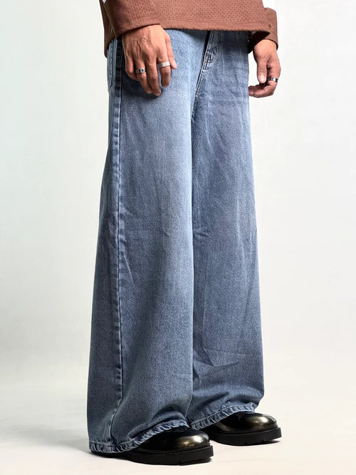 Blue baggy denim